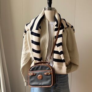 Vintage Faux Leather Crossbody Bag